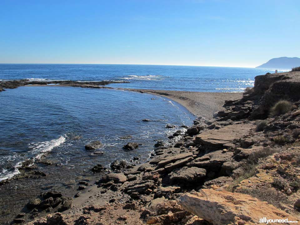 Encarná Cove in Águilas.Beaches of Murcia