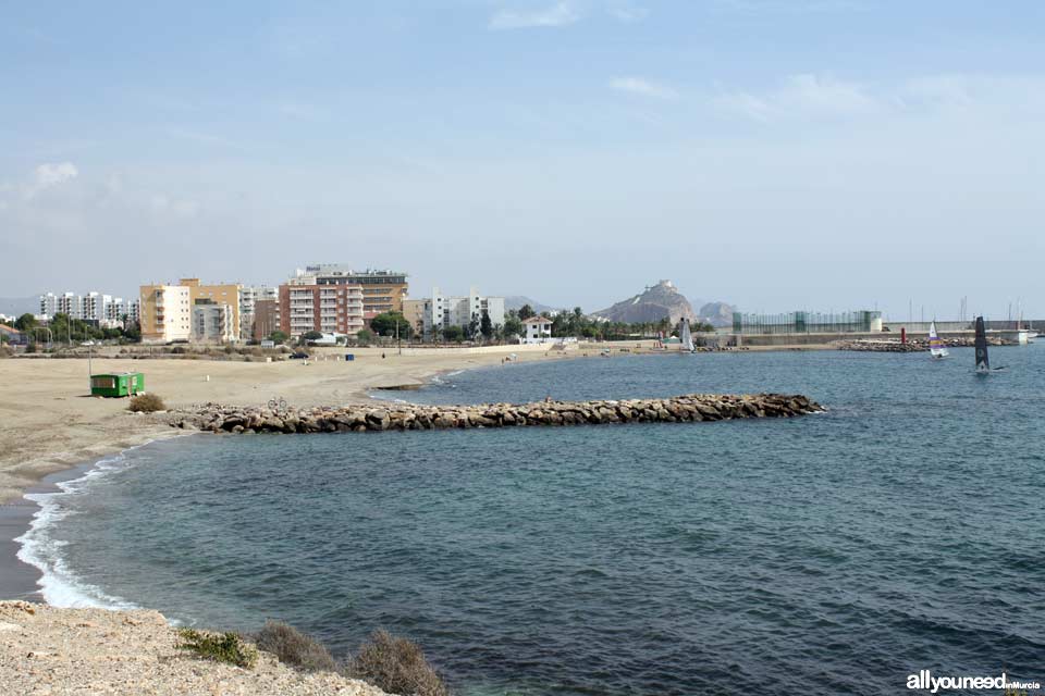 Casica Verde Beach in Águilas. Beaches of Murcia