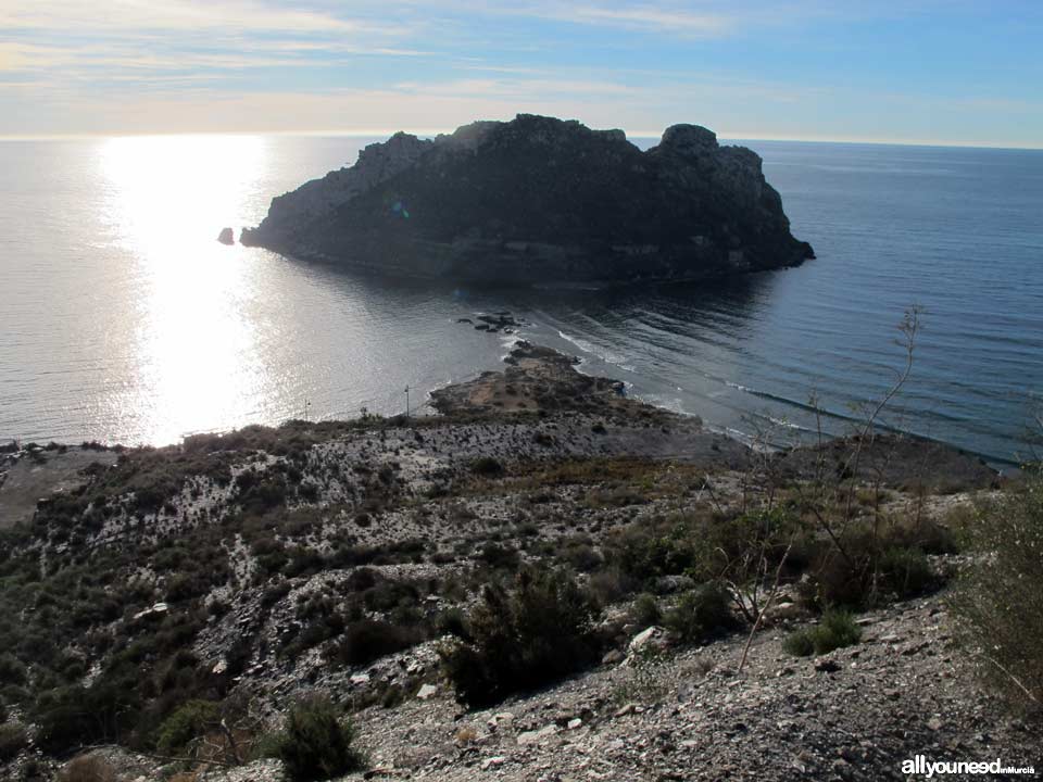 Panoramic Views of Águilas. Fraile Island