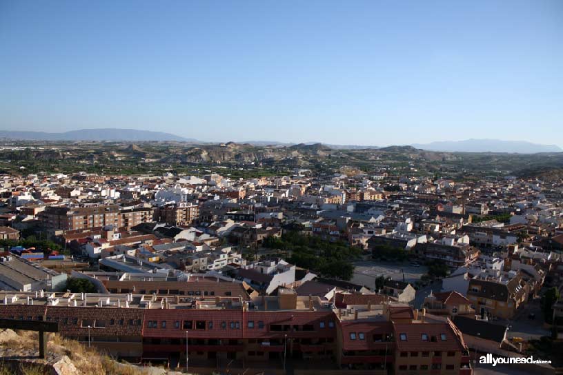 Cerro del Ope en Archena. Vistas de Archena