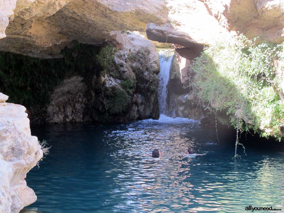 Mula River Source and Usero Waterfall Natural setting in Bullas