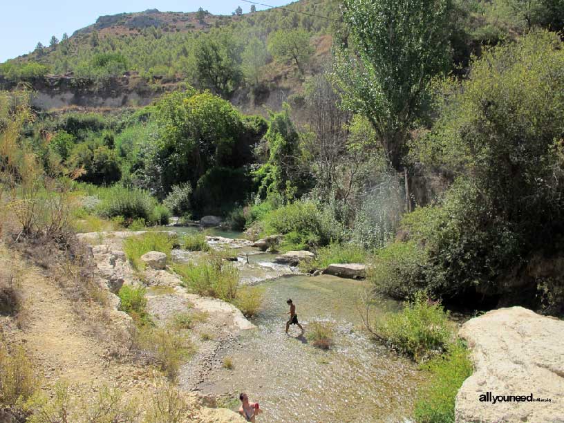 Mula River Source and Usero Waterfall Natural setting in Bullas