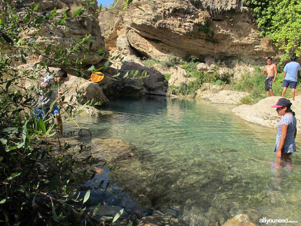 Mula River Source and Usero Waterfall Natural setting in Bullas