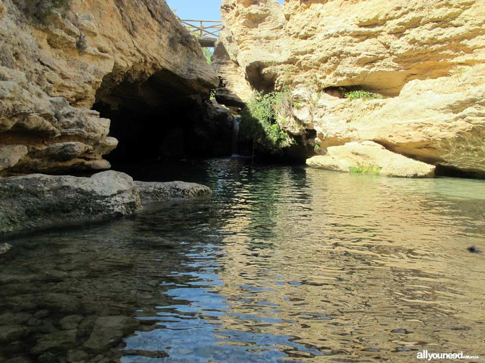 Mula River Source and Usero Waterfall Natural setting in Bullas