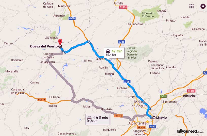 Cueva del Puerto en Calasparra