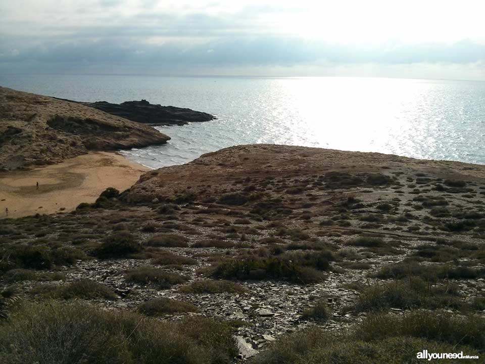 Punta Negra en Calblanque, Cala Déntoles y Punta Espada al fondo