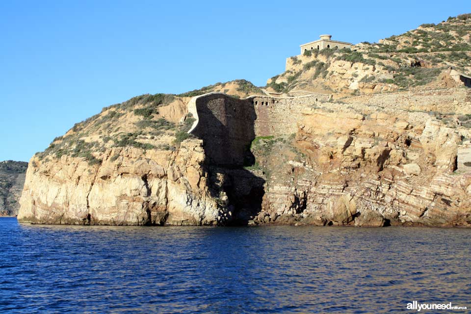 Podadera Lighthouse in Cartagena. Murcia