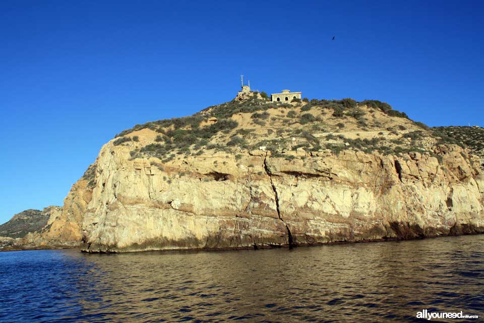 Podadera Lighthouse in Cartagena. Murcia