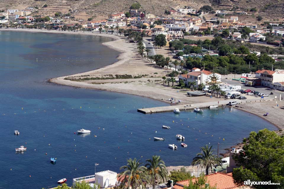 Beaches in Murcia. La Azohía Beach in Cartagena