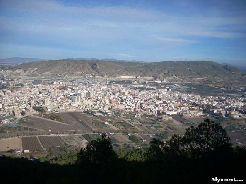 Castillo de Cieza. Vistas de Cieza desde el castillo
