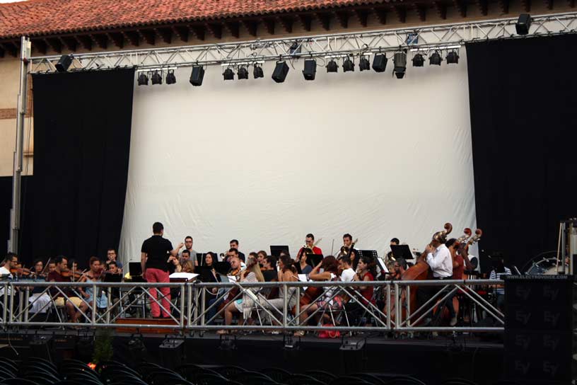 Fiesta de la Vendimia de Jumilla. Ensayo actuación de la orquesta de la UCAM