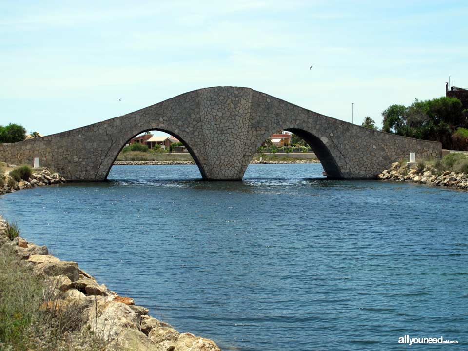 Golas de Veneziola in la Manga del Mar Menor. Laughter Bridge