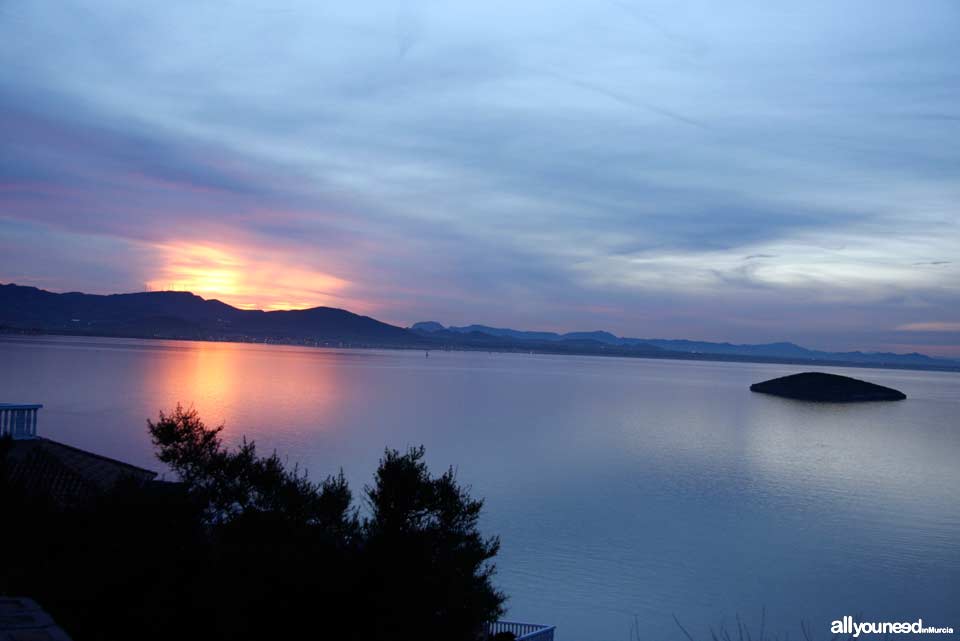 Sunset in La Manga del Mar Menor. Pino Cove