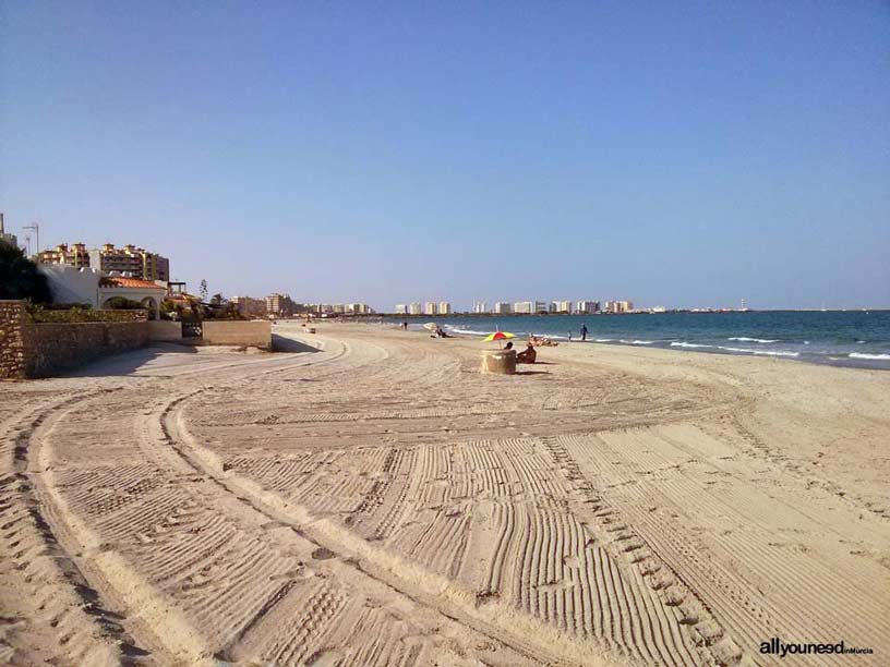 Playa del Estacio. Playas de La Manga del Mar Menor