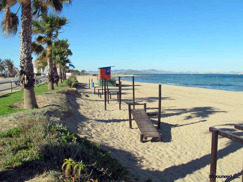 Playa Mistral. Playas de La Manga del Mar Menor