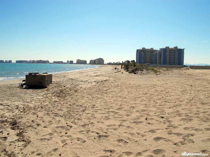 Playa del Pudrimel. Playas de La Manga del Mar Menor