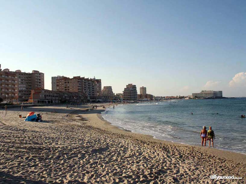 Playa Galúa. Playas de La Manga del Mar Menor
