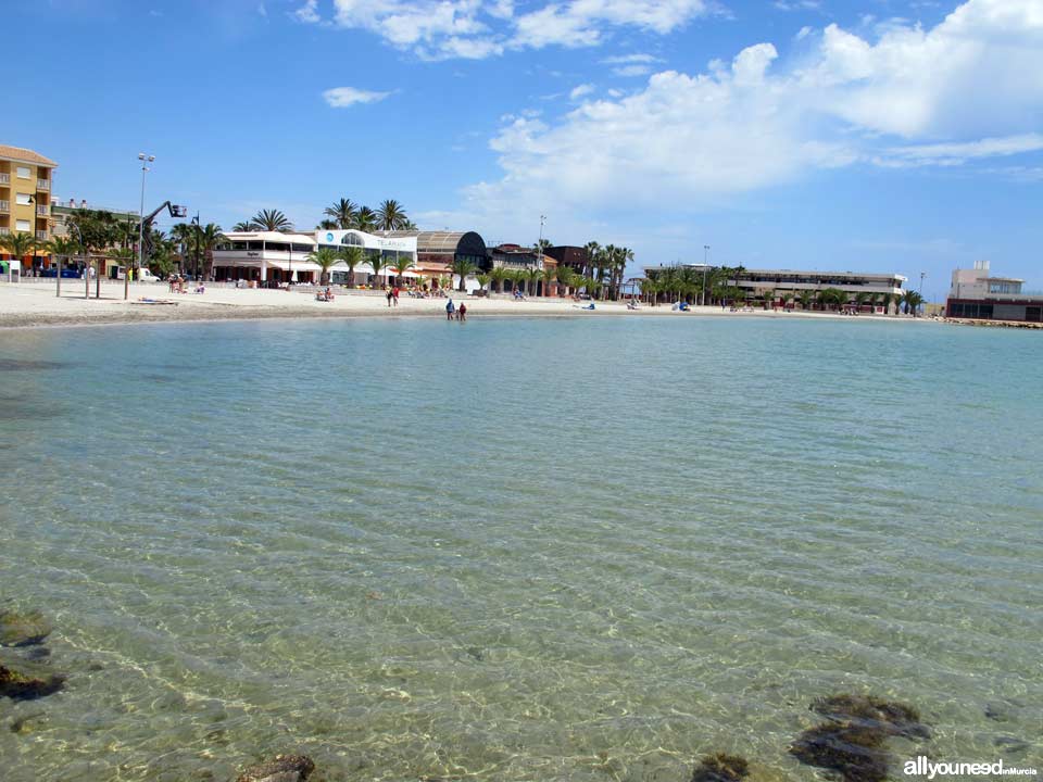 Playa de la Puntica en Lo Pagán. Playas de San Pedro del Pinatar