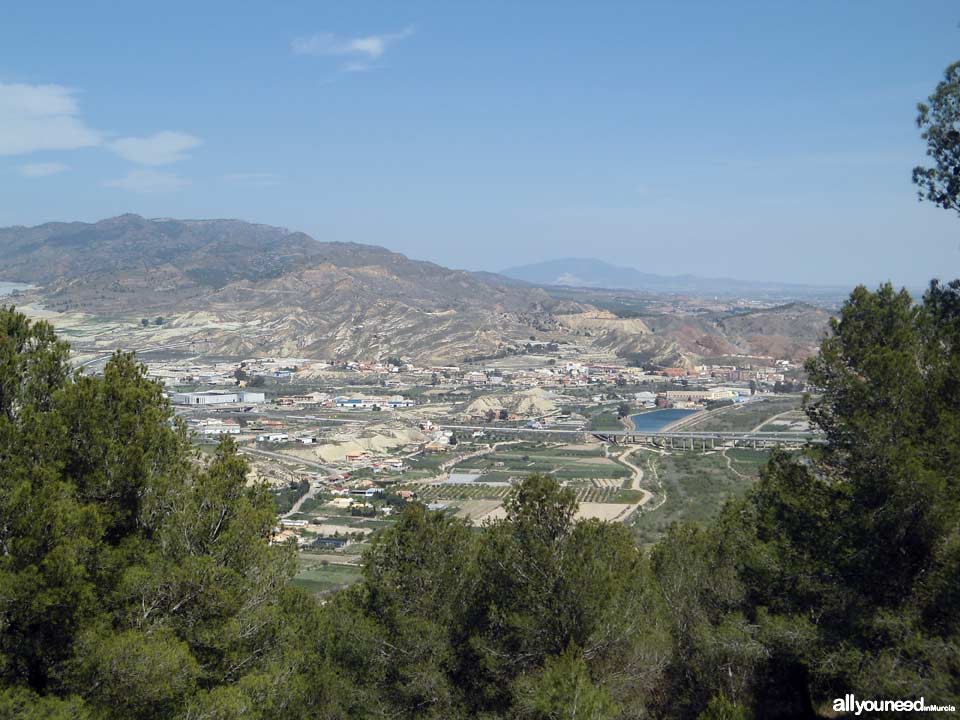 La senda de los enamorados en Lorca. Vistas