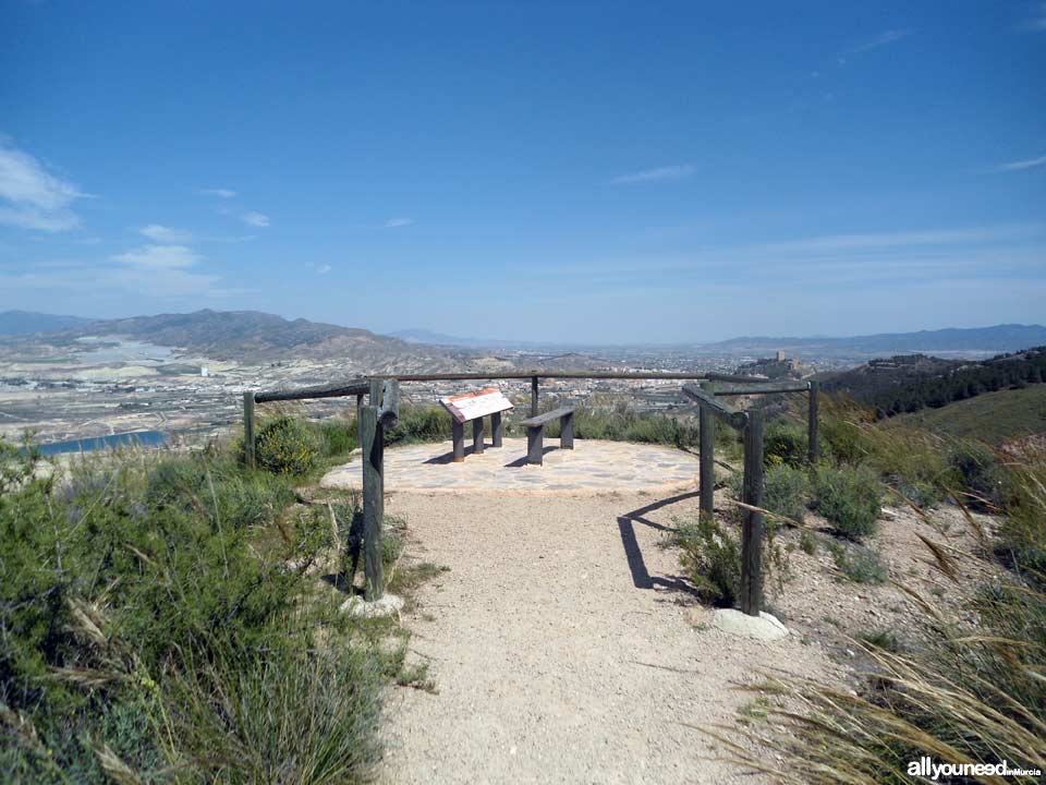 La senda de los enamorados en Lorca. Mirador del Cejo