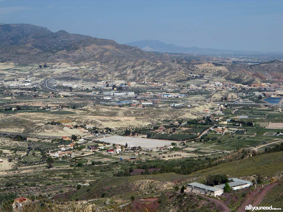 La senda de los enamorados en Lorca. Vistas