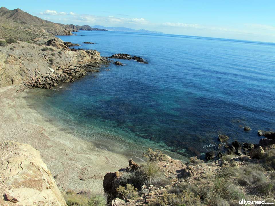 Leña Cove. Beaches in Lorca