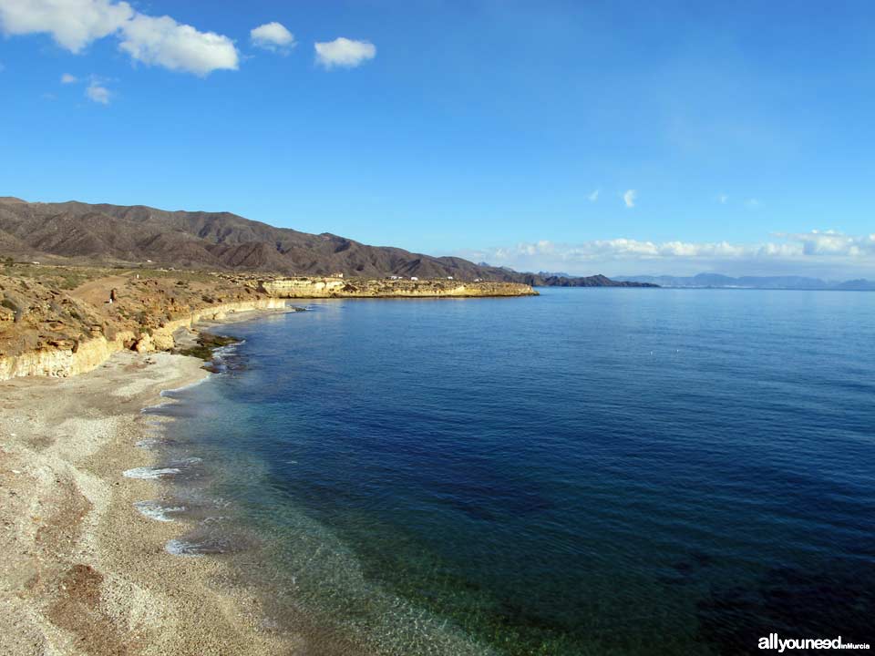 Playa Larga en Lorca. Playas de Murcia