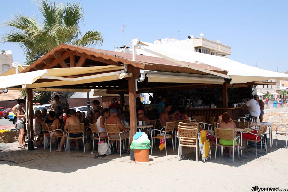 Playa Manzanares en los Alcázares. Chiringuito Mikado