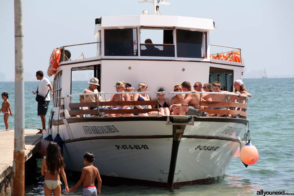 Cruceros Mar Menor en Los Alcázares. Paseos en barco por el Mar Menor