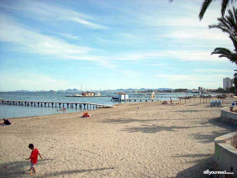 Mar Menor. Playa de Colon en Santiago de la Ribera