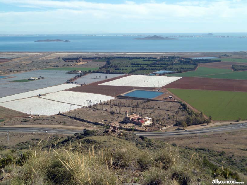 El Cabezo de San Ginés, monasterio y Mar Menor