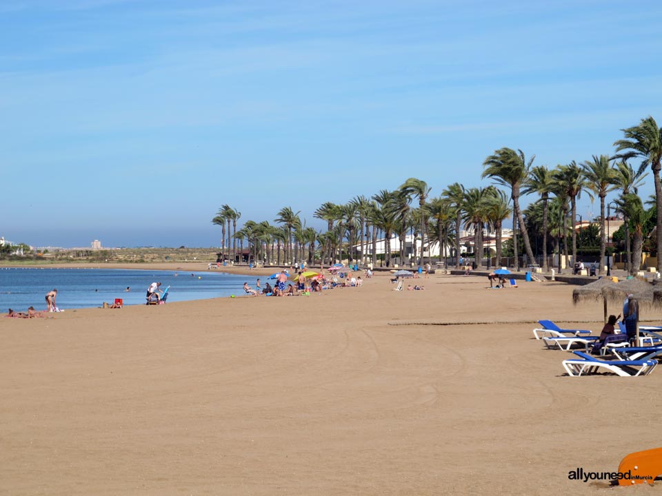 Beaches in Murcia. Mar de Cristal Beach in Mar Menor