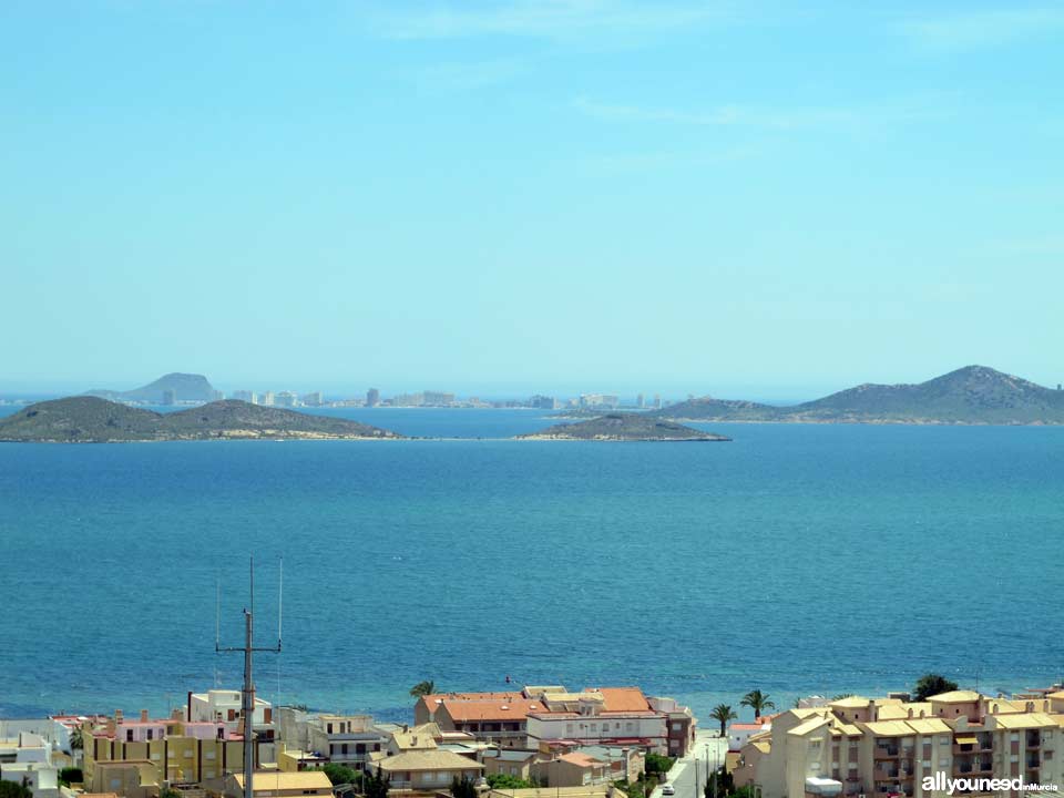 Senda Cabezo del Carmolí en los Urrutias. Isla Perdiguera, Isla del Barón e Isla Grosa