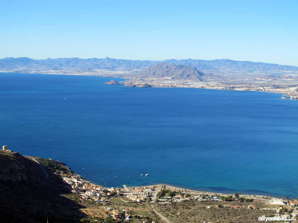 Costa de Mazarrón. Cabo Tiñoso. Vista de la bahía de Mazarrón