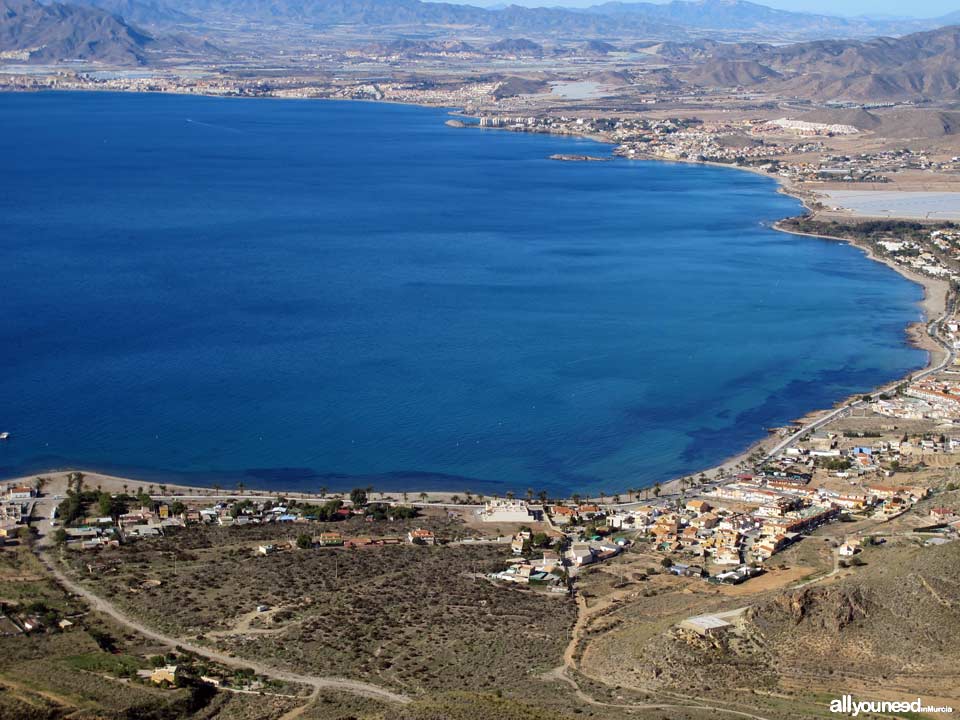 Cabo Tiñoso. Vista de la Azohía y la bahía de Mazarrón