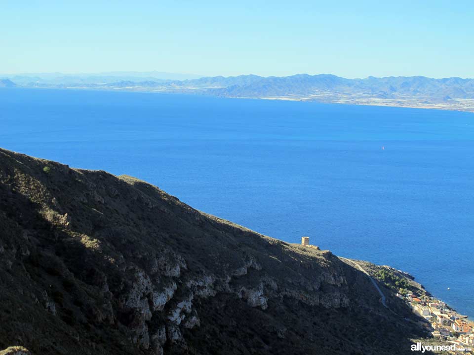 Tiñoso Cape. Santa Elena Tower in La Azohía