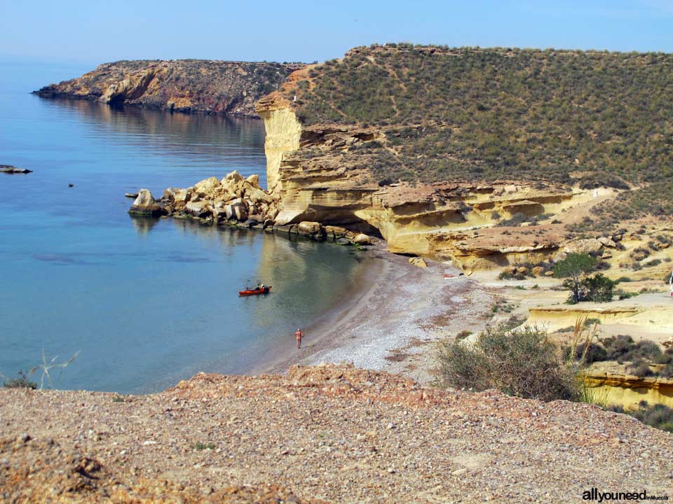 Beaches in Mazarrón. Cueva de Lobos Cove