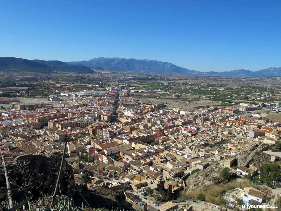 Panorámicas de Mula desde el castillo de Alcalá de Mula