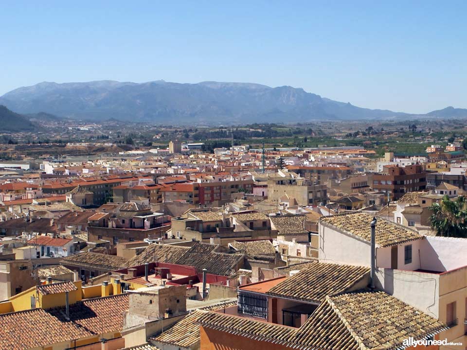 Panorámicas de Mula desde el castillo de Alcalá de Mula