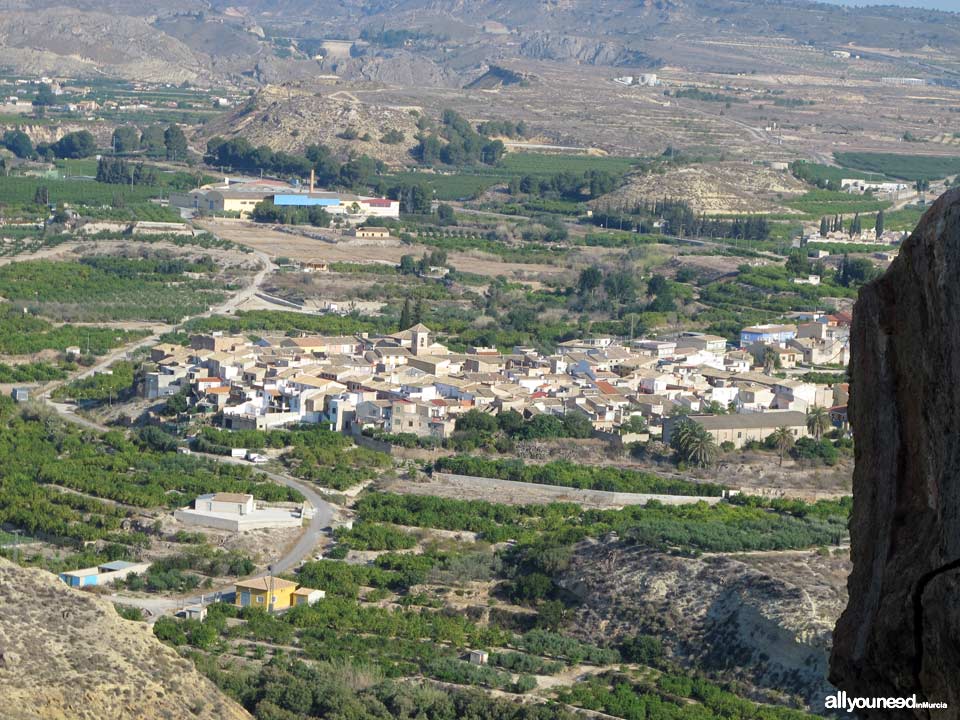 Alcalá Castle in Mula. Murcia. Puebla de Mula Panoramic view