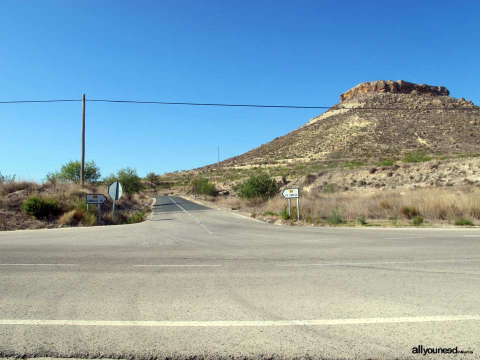 Castillo de Alcalá en Mula. Cómo llegar. Carretera C2 a Librilla