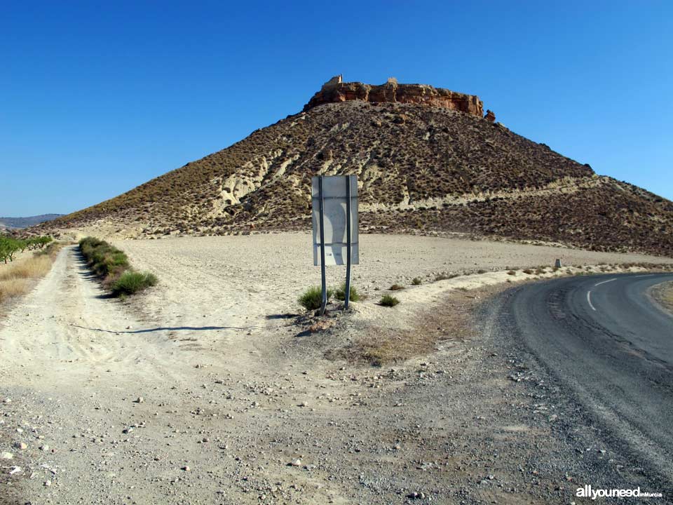 Castillo de Alcalá en Mula. Cómo llegar. Comienzo sendero