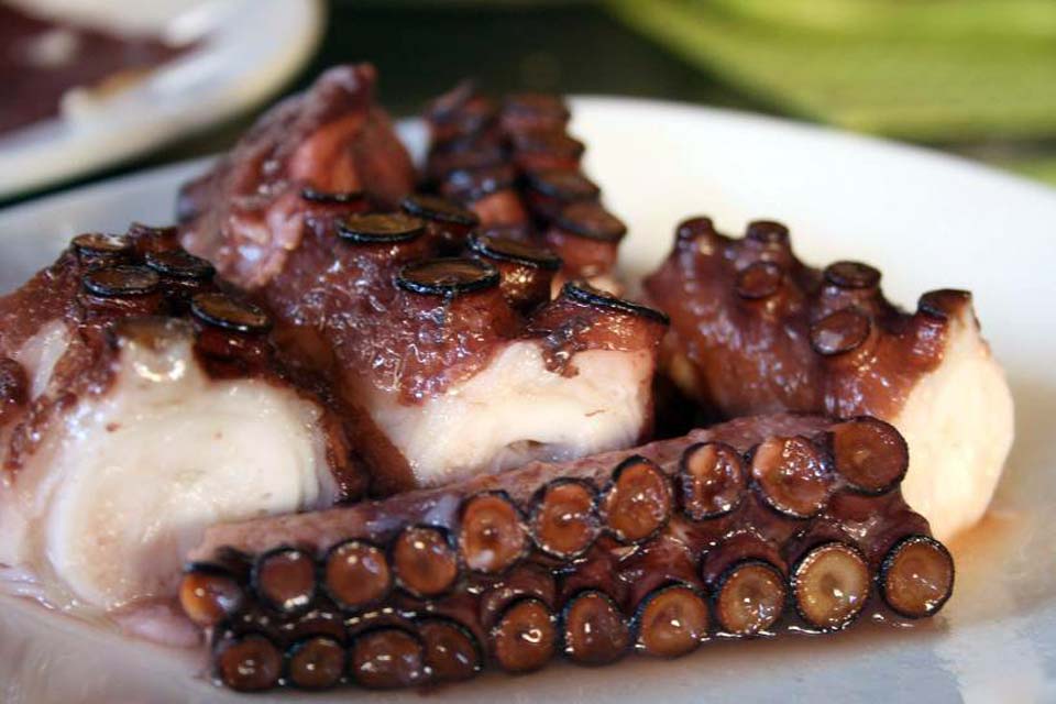 La Tienda de Susano en Murcia junto a la Catedral. Pulpo al horno