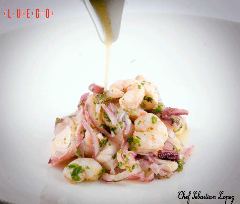 Restaurante Luego a Luego. Ceviche de corvina, pulpo y gambas a mi manera