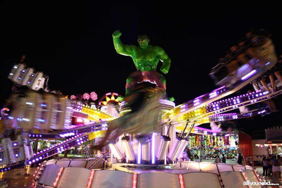 Feria de Septiembre en Murcia. Feria de atracciones