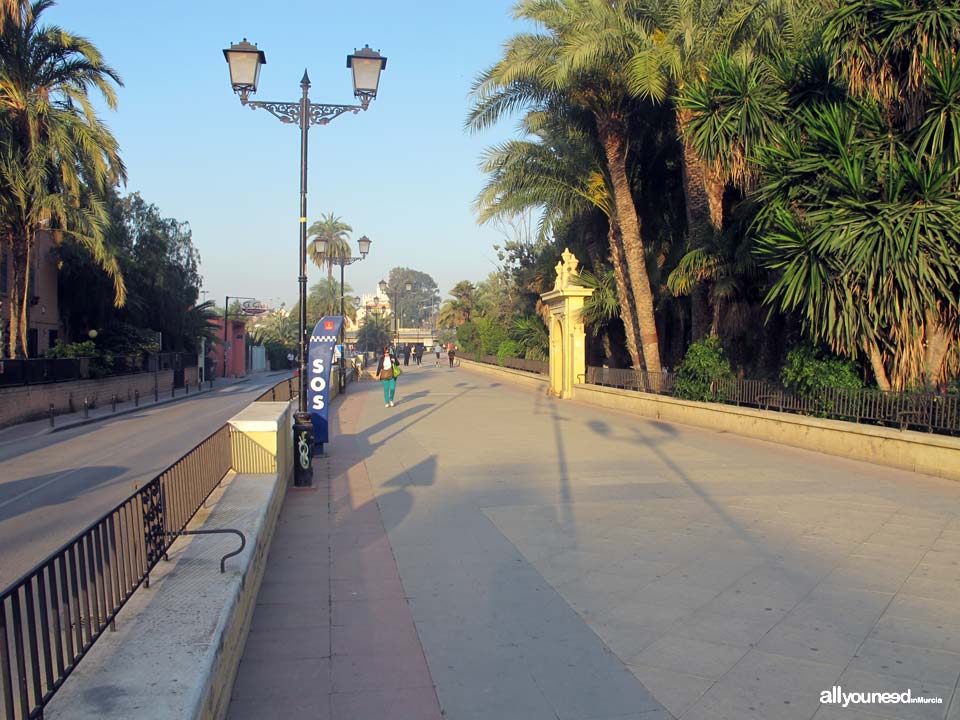 Paseo del Malecón en Murcia