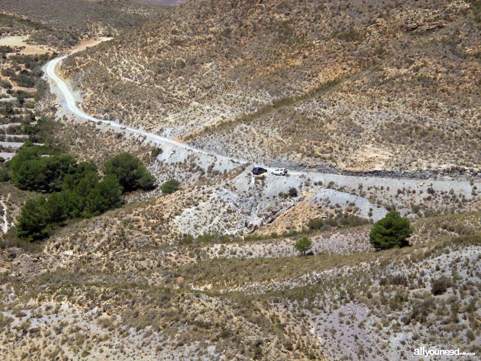 Route to the Coves of Bolete Grande, Boletes and Aguilar. Parking lot