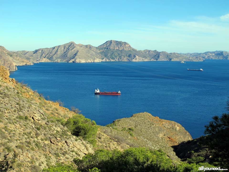 Bay of Cartagena seen from Tiñoso Cape