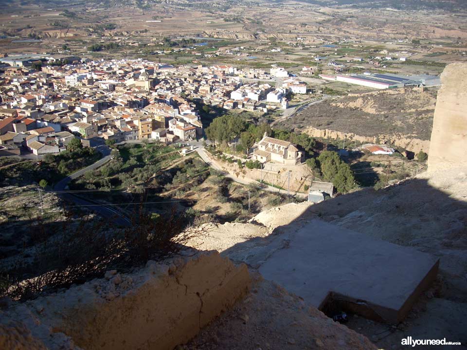 Castillo de Pliego. Castillos de Murcia. Vistas de Pliego