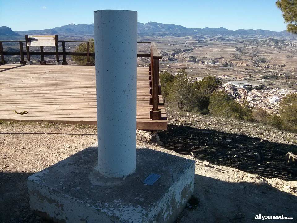 Ruta del Castillo de Pliego y el Cairel PR-MU77. Mirador de las antenas